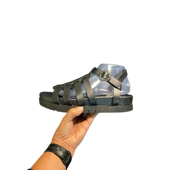 Sam & Libby Women's Black Size 9.5 Chunky Abigail Fisherman Footbed Sandal - Picture 13 of 16